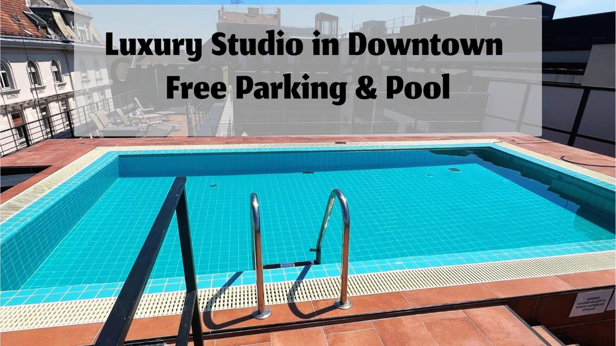 Luxe Central Studio With Pool, Parking & Ac Budapešť Exteriér fotografie